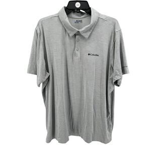Columbia Men's Gray Tech Trail Omni-Wick Short Sleeve Polo Shirt Size XL